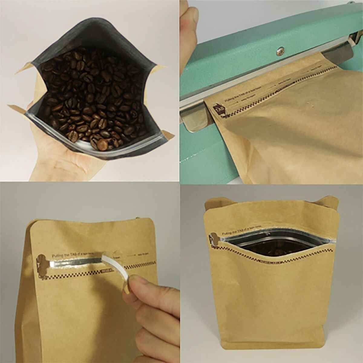 Coffee Bag - High Barrier Stand-Up with Side Zipper & Degassing Valve | Color: Golden thumbnail