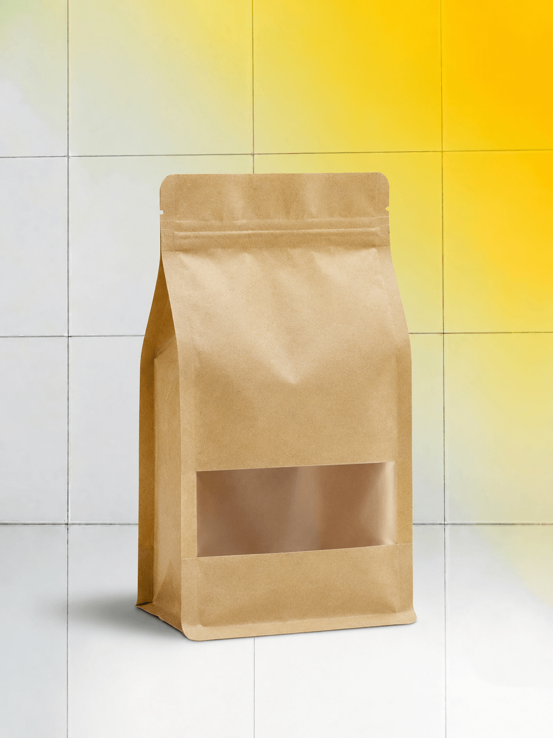 Octagonal Window Stand-Up Pouch Bag